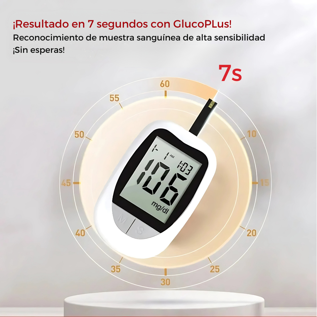 GlucoPlus, tu medidor de glucosa rápido y confiable